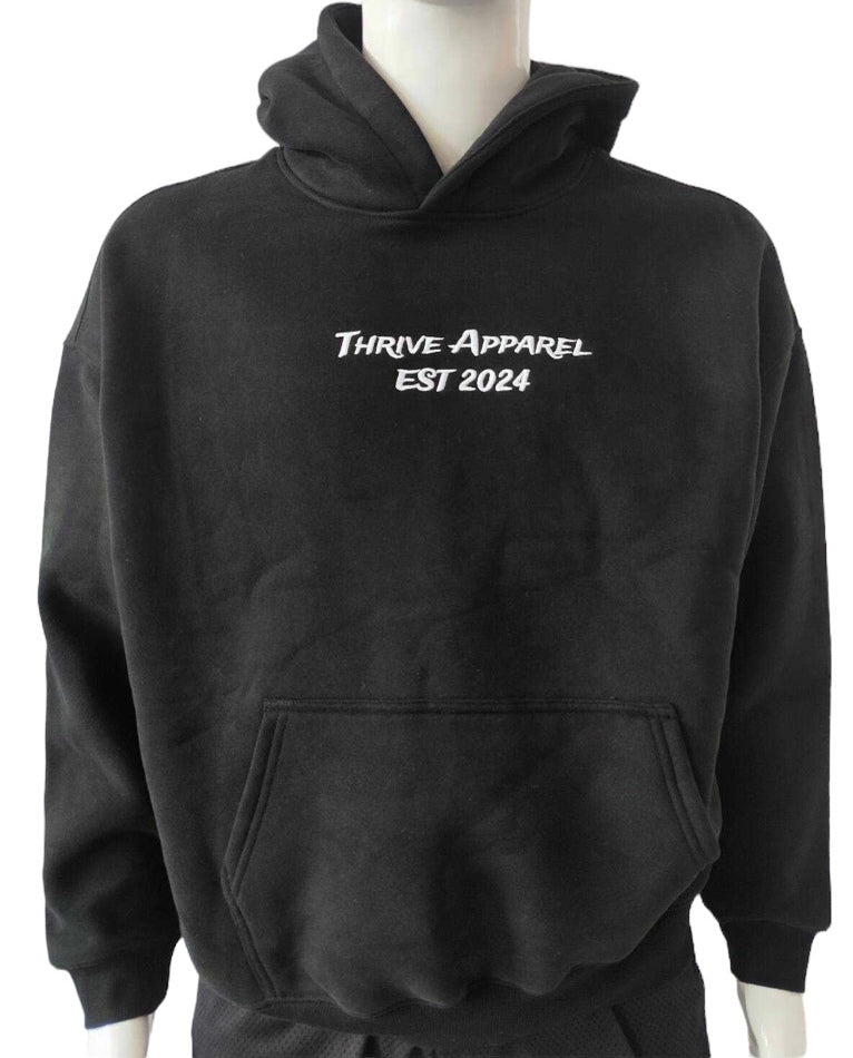 Black Luxury Embroidered Hoodie